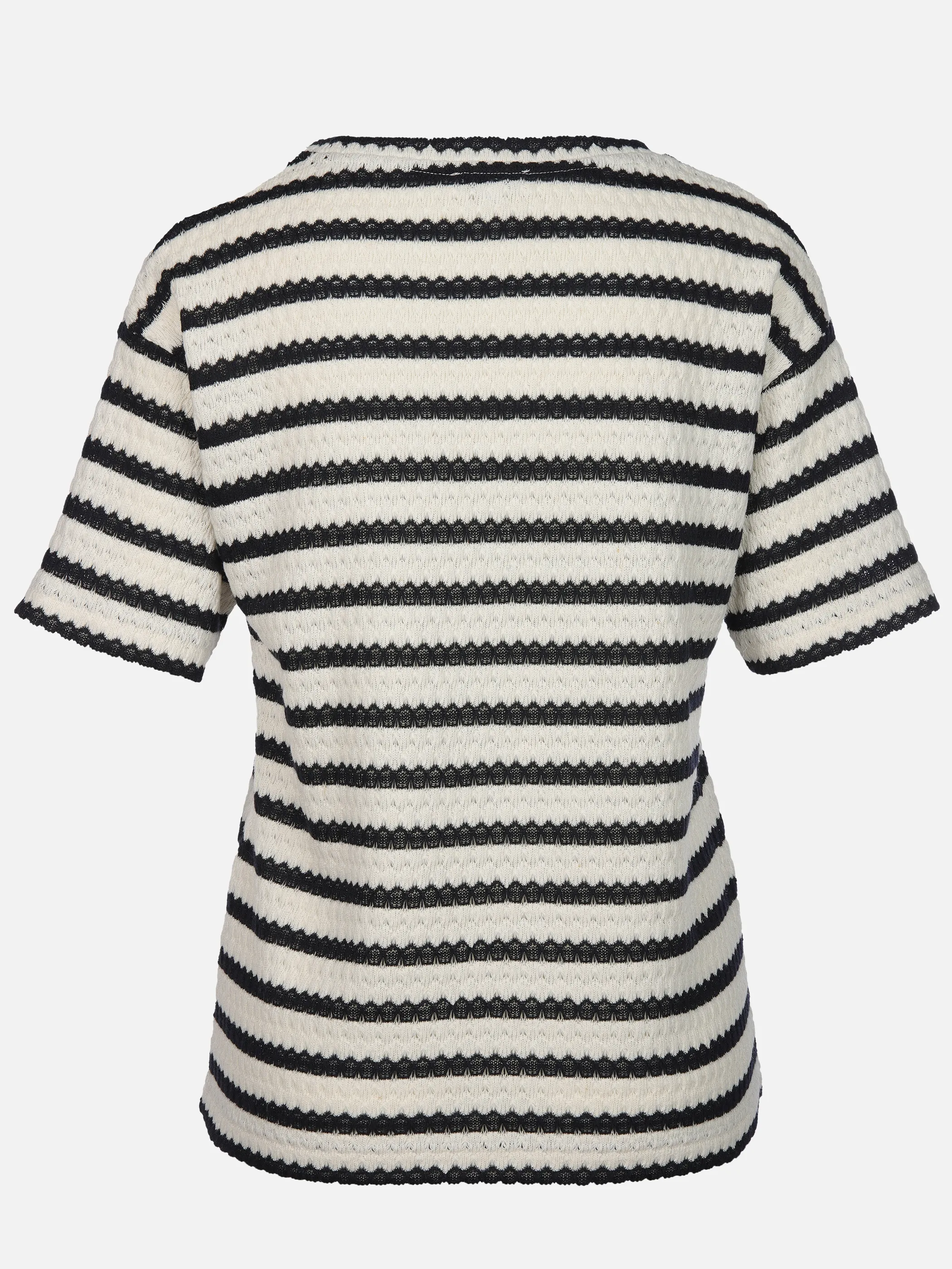 Lisa Tossa Da-Struktur-T-Shirt gestreift Schwarz 907271 SW 2