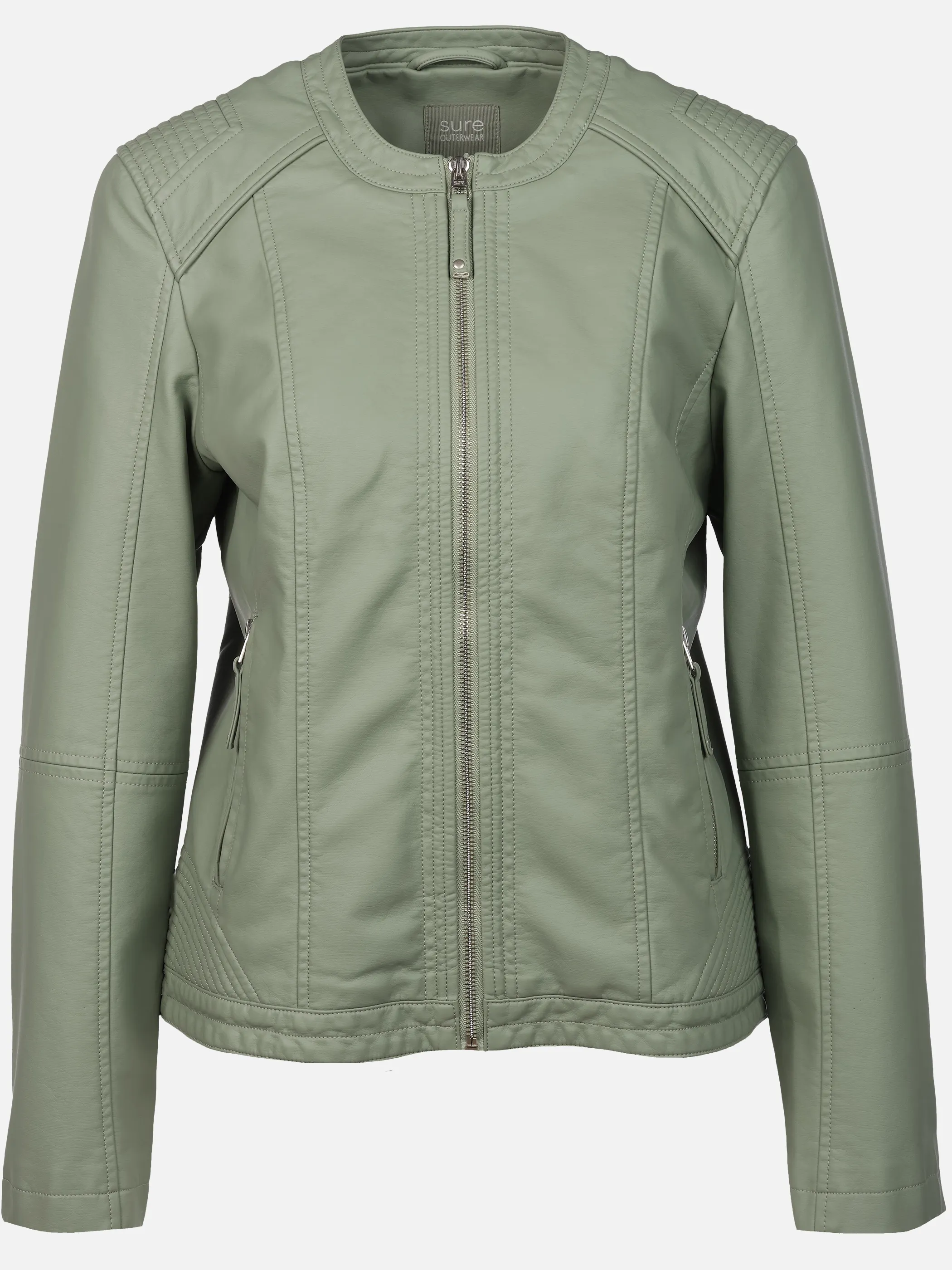 Sure Da-Kunstlederjacke m. Stehkragen Grün 904273 3037 1