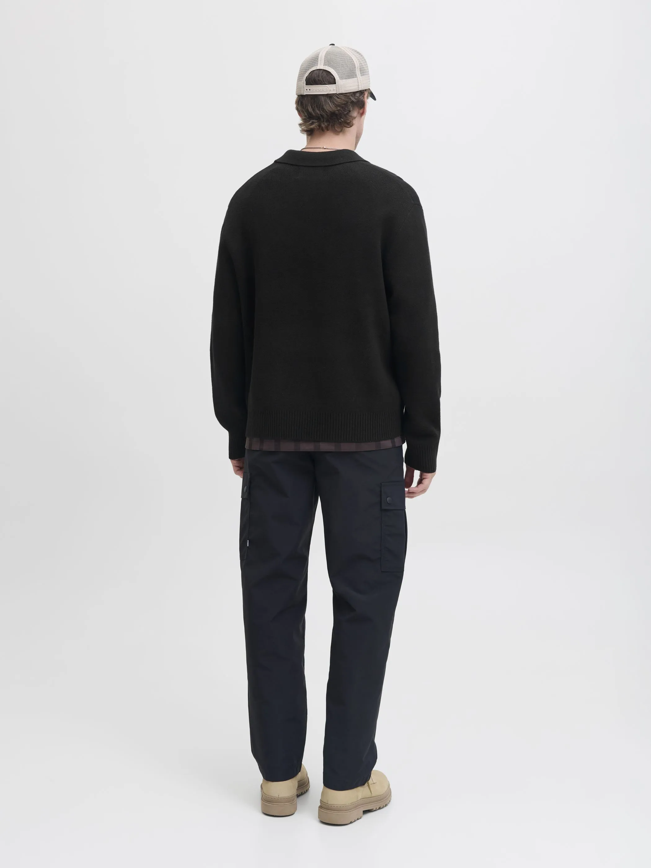Jack Jones 12282845 JCOCOVER KNIT SPLIT N Schwarz 917567 178012 2 Jack Jones 12282845 JCOCOVER KNIT SPLIT N Schwarz 917567 178012 2