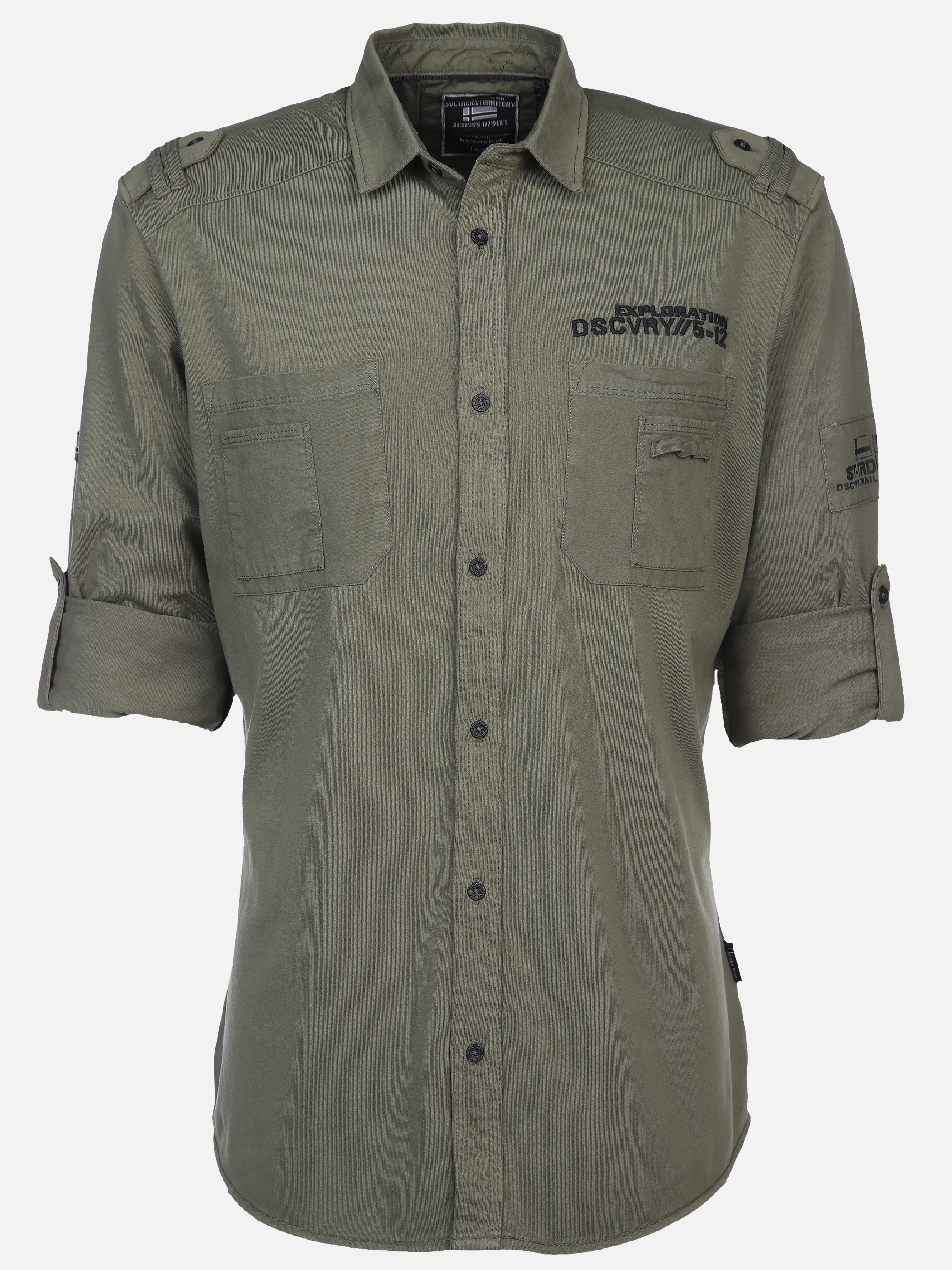 Southern Territory He. Jerseyhemd 1/1 acidwash Oliv 896808 OLIVE 1 Southern Territory He. Jerseyhemd 1/1 acidwash Oliv 896808 OLIVE 1