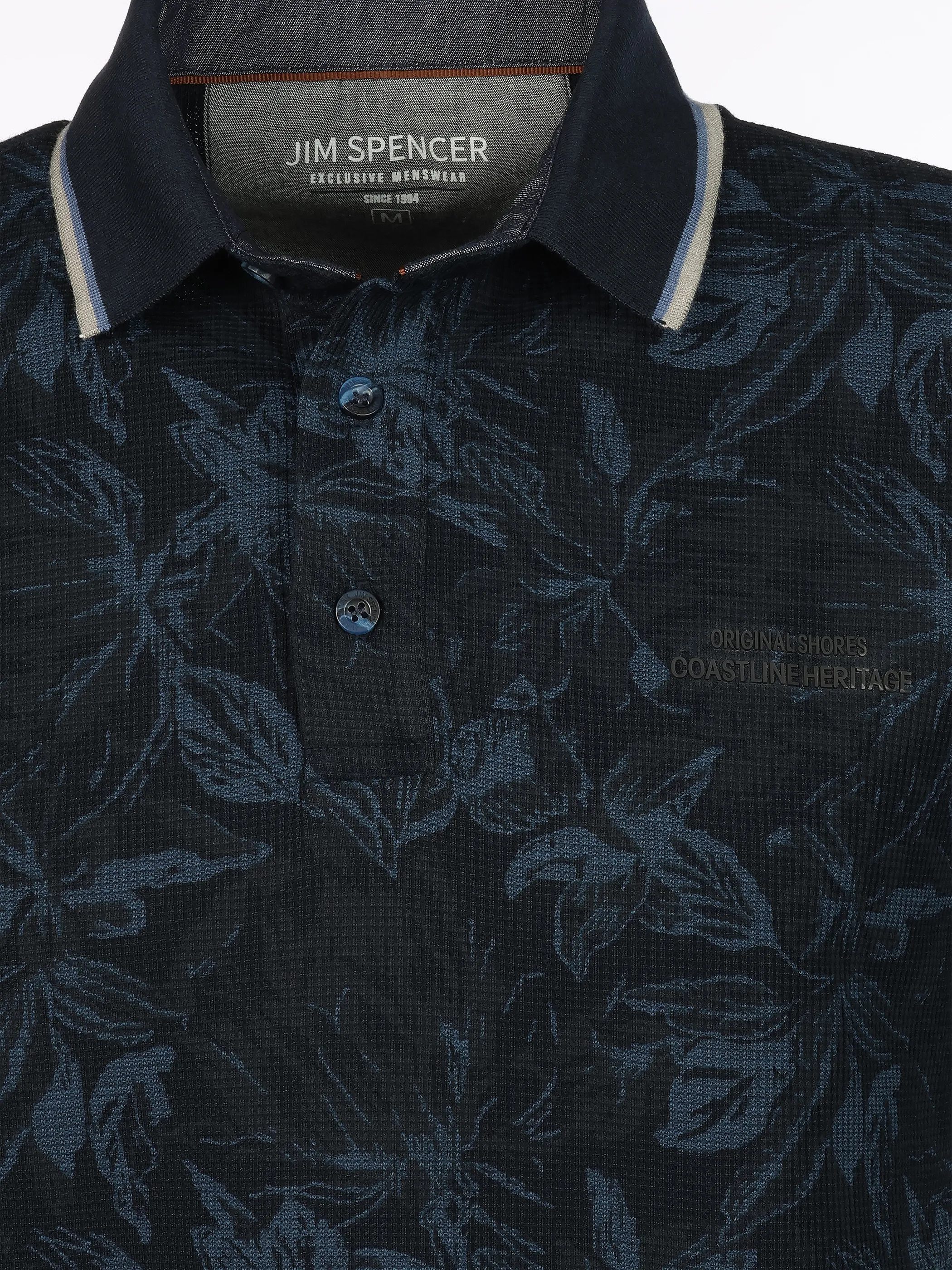 Jim Spencer He. Poloshirt 1/2 Arm waffle s Blau 928819 NAVY 3