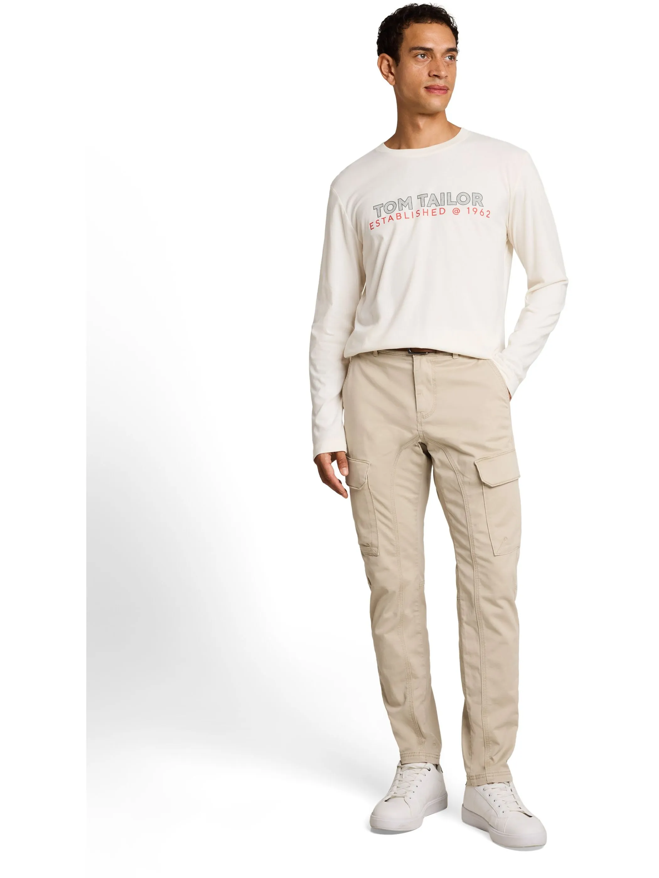 Tom Tailor 1052342 TTTYLER washed tapered cargo Beige 934266 41104 3