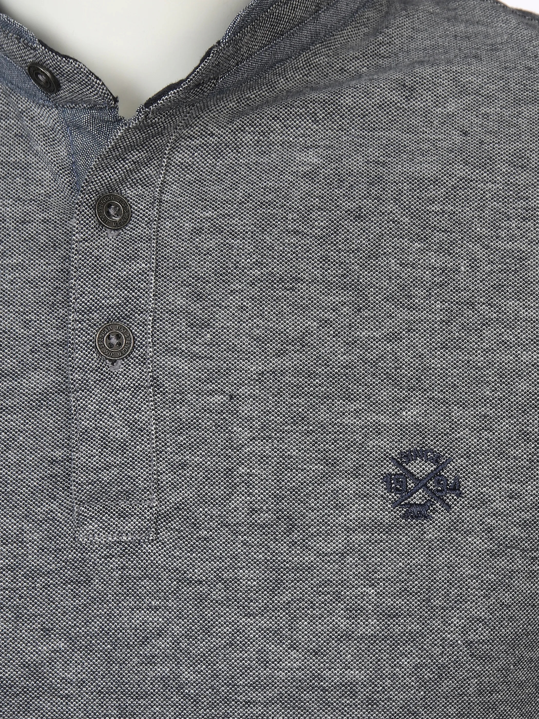 Jim Spencer He. Stehkragenshirt 1/2 Arm twisted Marine 873097 NAVY 3 Jim Spencer He. Stehkragenshirt 1/2 Arm twisted Marine 873097 NAVY 3