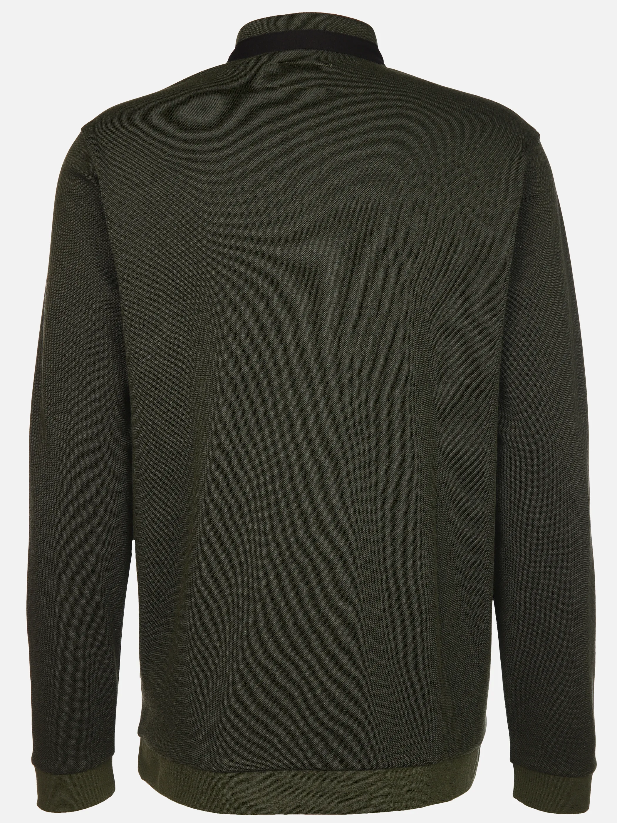 Jim Spencer He. Stehkragenpolo 1/1 Arm melange Oliv 913607 KHAKI 2