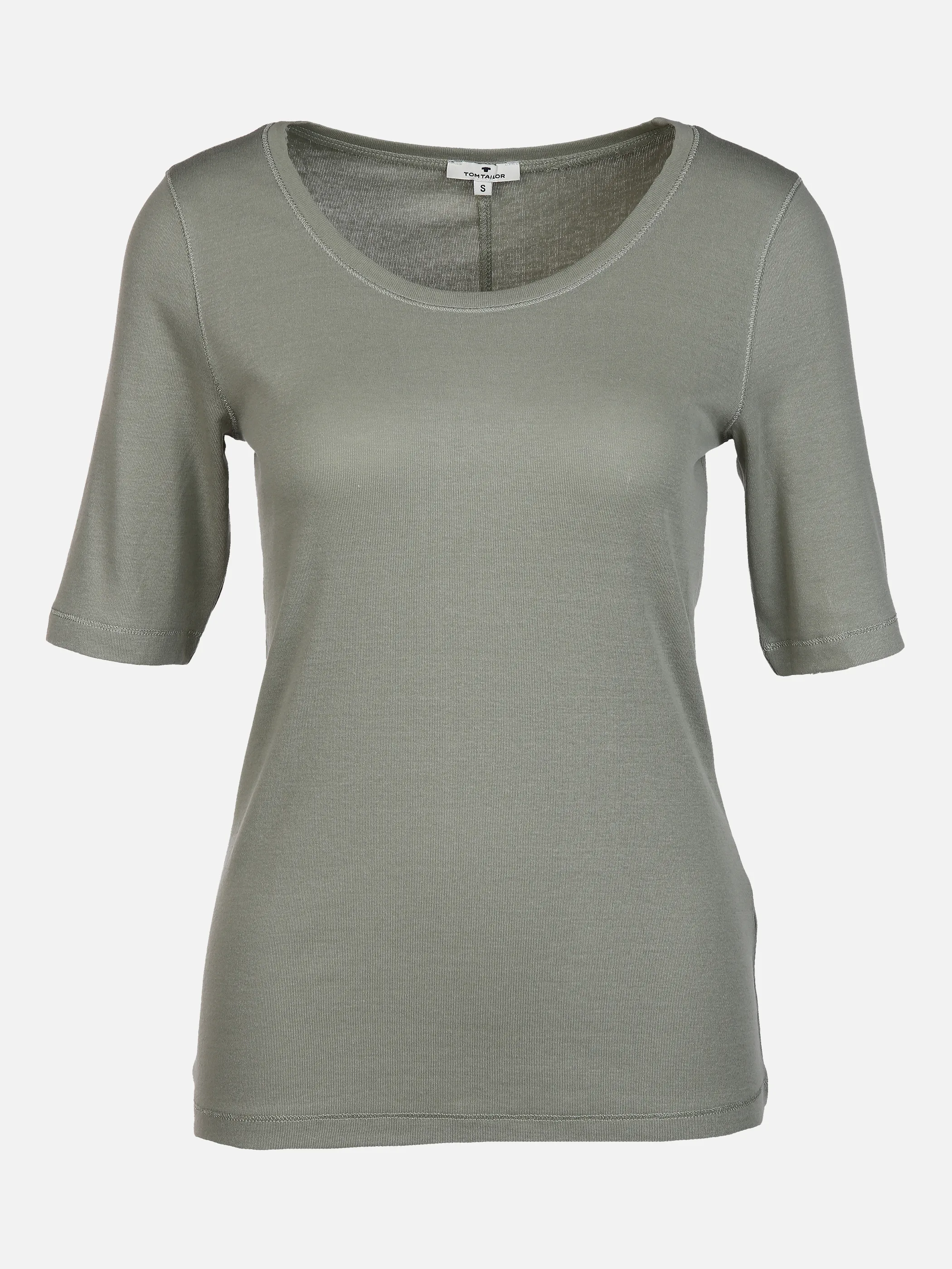 Tom Tailor 1023975 T-shirt crew neck flat Grün 850247 15615 1