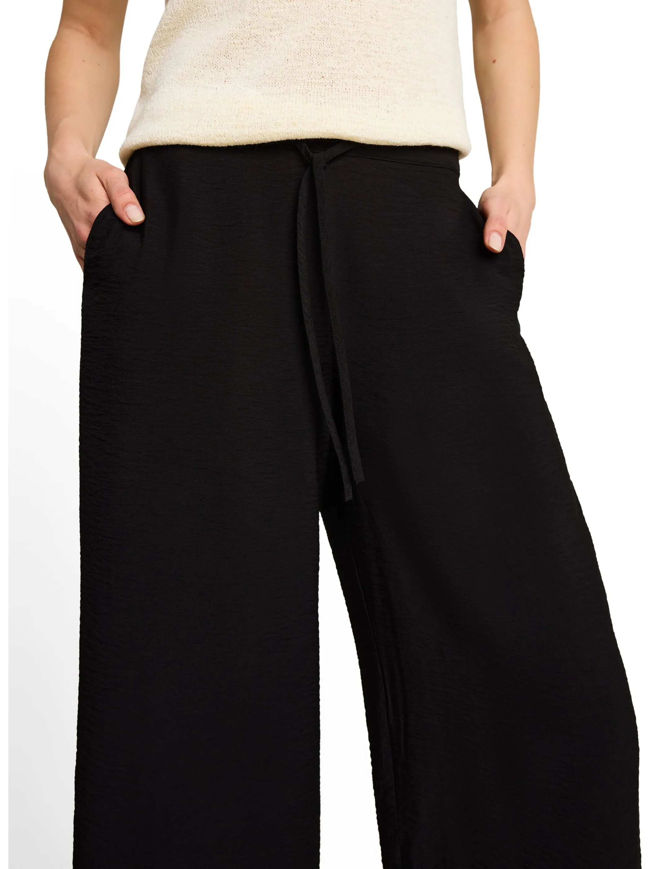 Tom Tailor 1051396 loose fit wide leg pants Schwarz 926008 14482 3