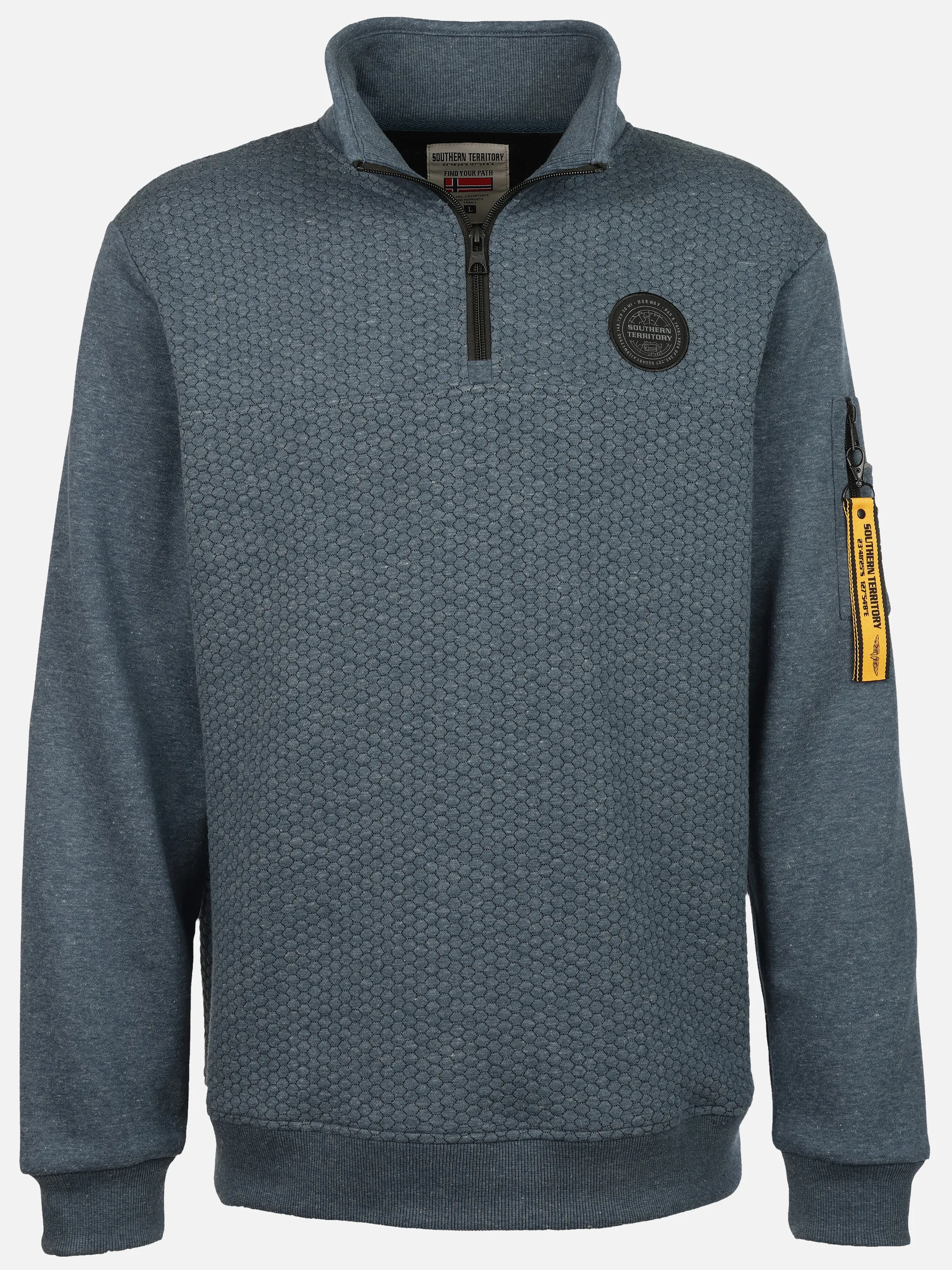 Southern Territory He. Sweattroyer Struktur Batch Blau 931858 DENIM  BL 1