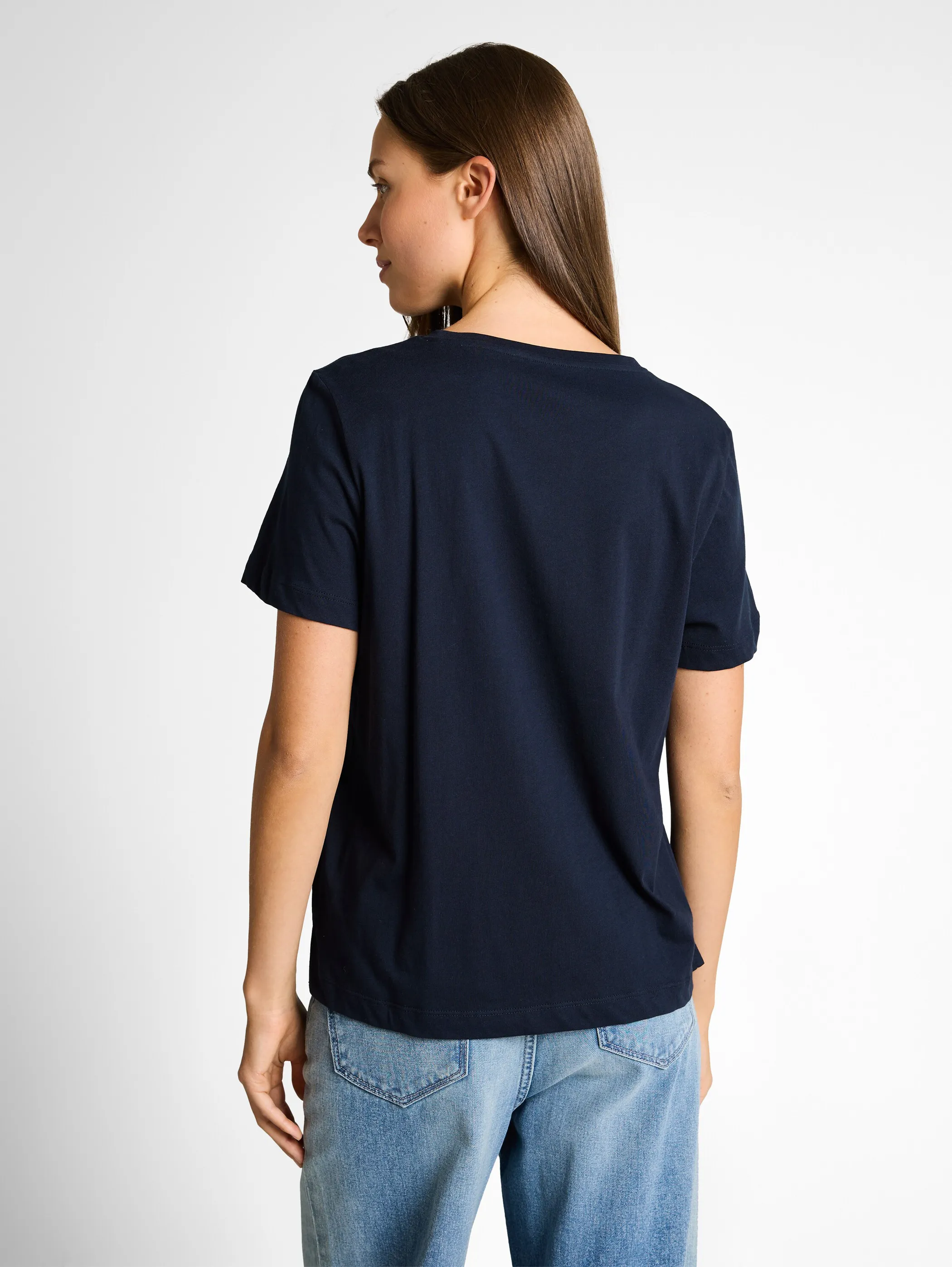 Tom Tailor 1051799 NOS T-shirt crew neck front print Blau 922030 10668 2